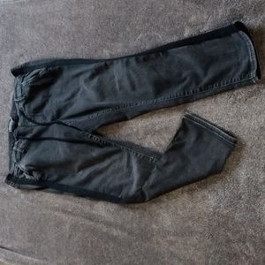 Torrid grayed black pull on drawstring pants with leg stripes